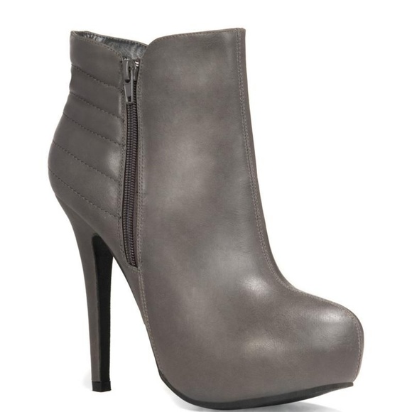 JustFab Shoes - Kym Platform Stiletto Ankle Booties Quilted *NEW